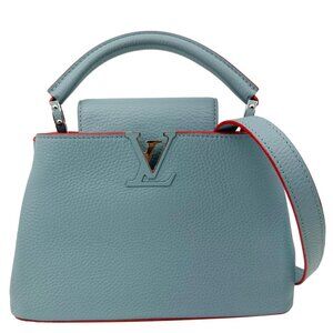 Louis Vuitton  Capucines BB Taurillon Leather Crossbody Bag Blue